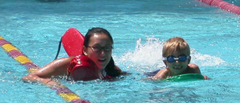 Wendy with swimmer: 