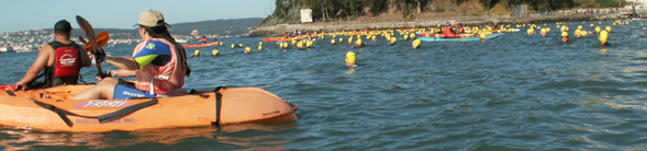 alcatri 2007 lining up for start of swim: 