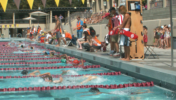 a start at the silicon valley kids triathlon 2009: 