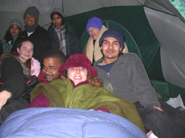 crowded tent snow 2005 three: 