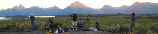 dinner on Lunch Tree Hill Sept. 2010: mountain sunset and people watching, preparing dinner