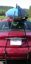 end view kayak on car: 