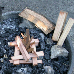 fire ready to be lit: 