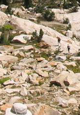 hikers coming up to Mt Hoffman by Manny Respicio: 