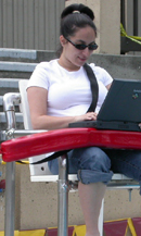 lifeguard with laptop: 