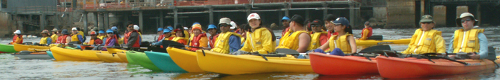 ocean kayak april 07 group in front of aquarium: 