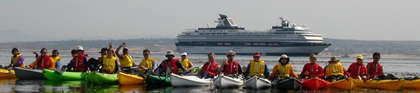 ocean kayak group in water March 2004: 