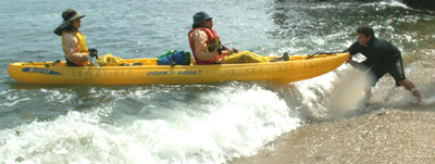 ocean kayak landing saba one: 