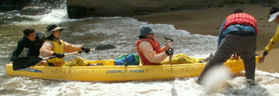 ocean kayak landing saba two: 