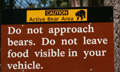 sequoia bear warning sign: 