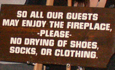 sign do not dry socks: sign do not dry socks