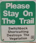 sign please stay on trail: 