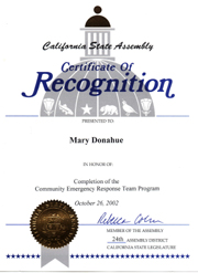 State Assembly cert of recognition: 