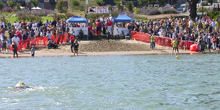 swimming to Alcatraz finish: 