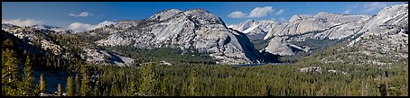 terragalleria panoramic view granite domes and tenaya lake: photo by terragalleria, a panoramic view of granite domes and tenaya lake, Yosemite