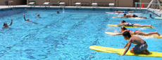 waterfront lifeguards lined up: 