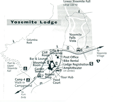 yosemite lodge map: 
