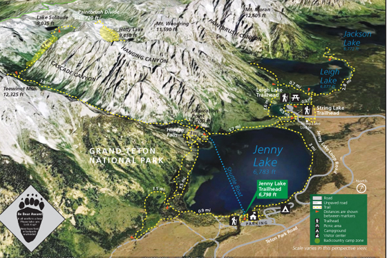 Jenny lake hiking outlet trails