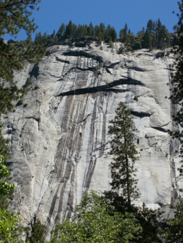 cascade going down a cliff face