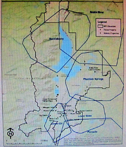 map of wolf pack territories in Grand Teton National Park 2014