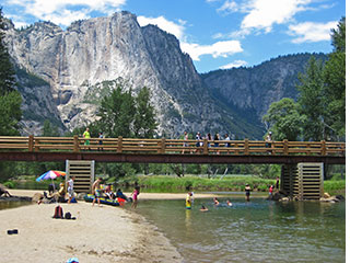 NPS photo swinging bridge swim area
