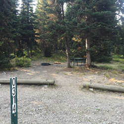 Colter Bay Campground campsite