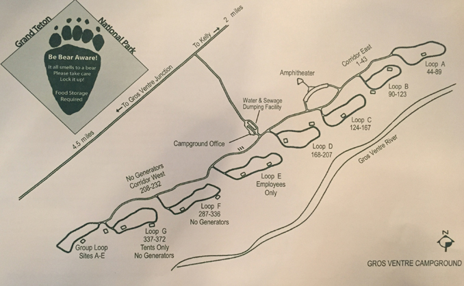 Gros Ventre Montana Map Gros Ventre Campground Map – Mary Donahue