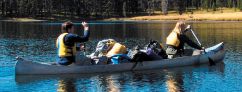 NPS photo improperly loaded and unbalanced canoe