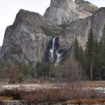 Bridalveil Fall from valley view, yosemite, winter
