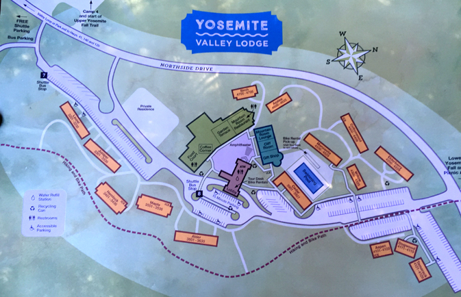 Yosemite Valley lodge map