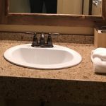 bathroom sink and counter