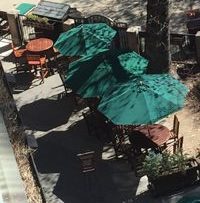 tables, some with umbrellas