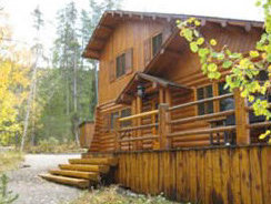 two story log cabin