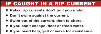 poster about if caught in a rip current