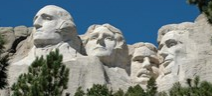 4 presidents sculpted into a mountain
