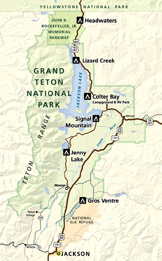 Gros Ventre Mountain Range Map