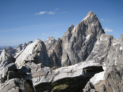view of the side of the top of a peak