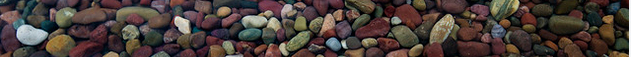 colored rocks at bottom of lake