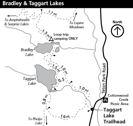 Taggart lake trail outlet map