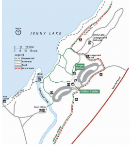 map of Jenny Lake campground, Grand Teton National Park – Mary Donahue