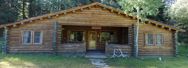 large log cabin