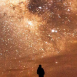 Milky way and man