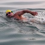 Ken Mignosa during his English Channel swim