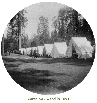 row of large white tents