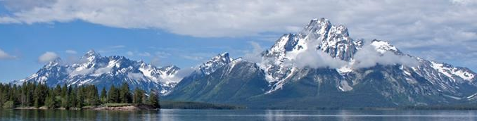 lake and mountains