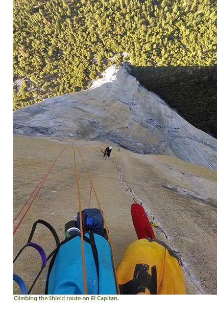 climber on El Capitan