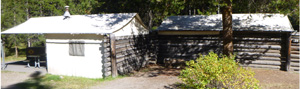 two tent cabins next to each other