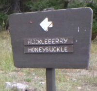 sign with cabin names