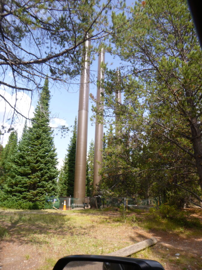 cell phone towers at Colter Bay campground loop F