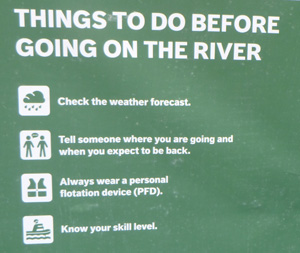 sign things to do before going on the river